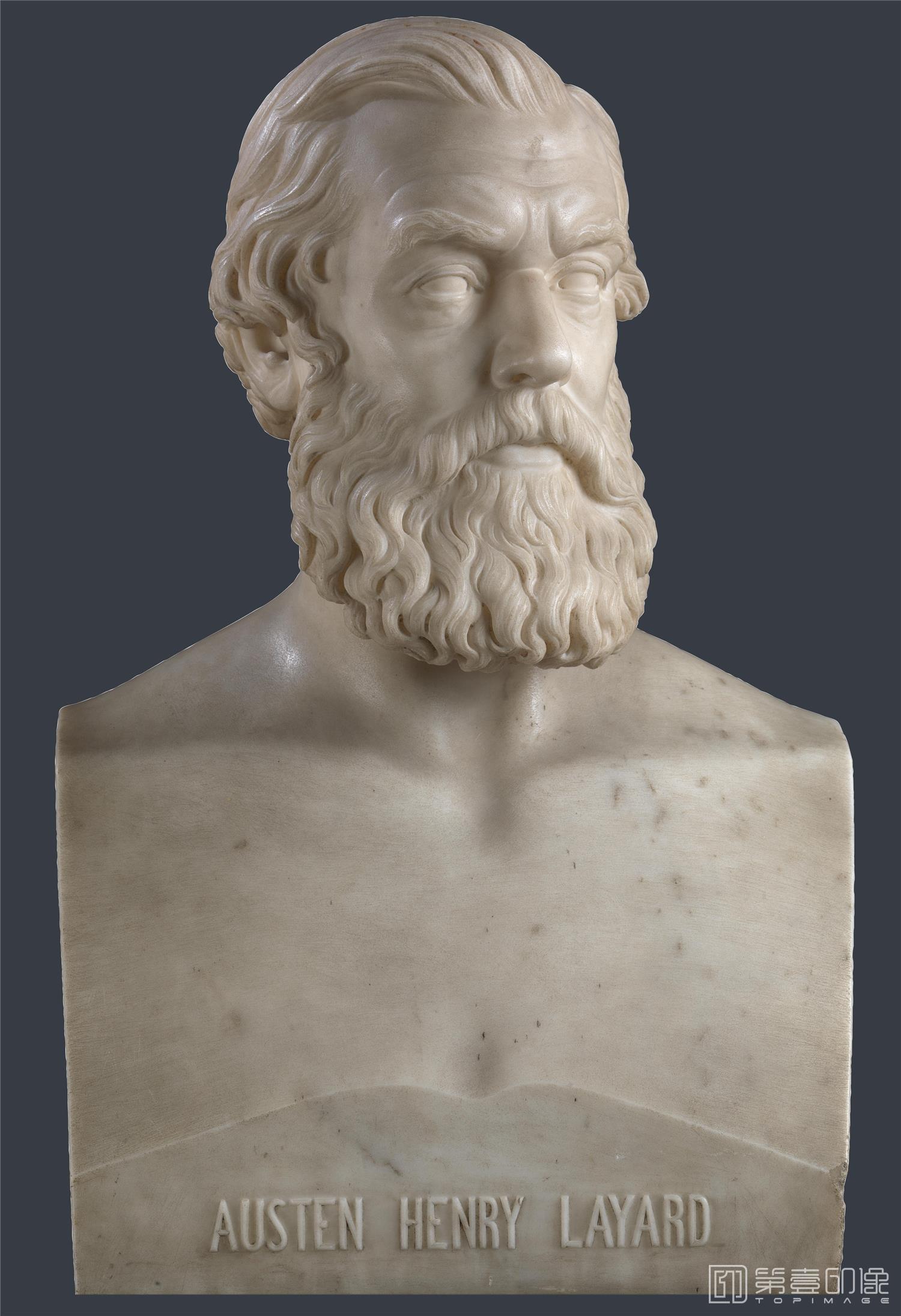 雕塑-大英博物馆藏画-John Warrington Wood - Sir Austen Henry Layard-1530